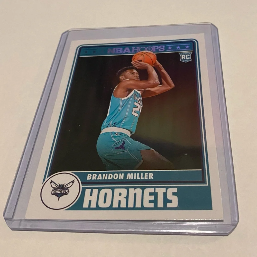Brandon Miller RC Rookie 2023-24 NBA Hoops Panini # 284 Charlotte Hornets